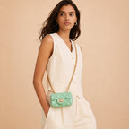 Sac Mini Brillant Matelassé Chaîne Dorée