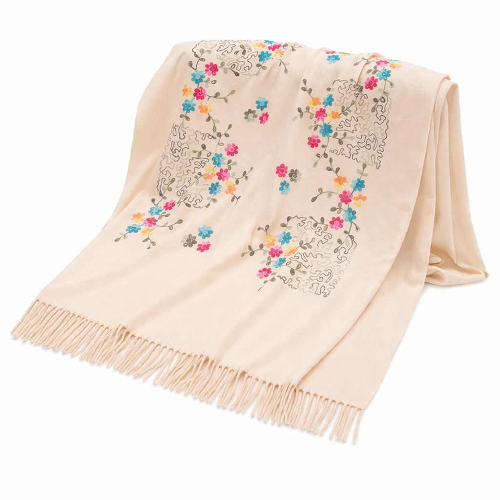 Écharpe Longue Polyvalente à Franges