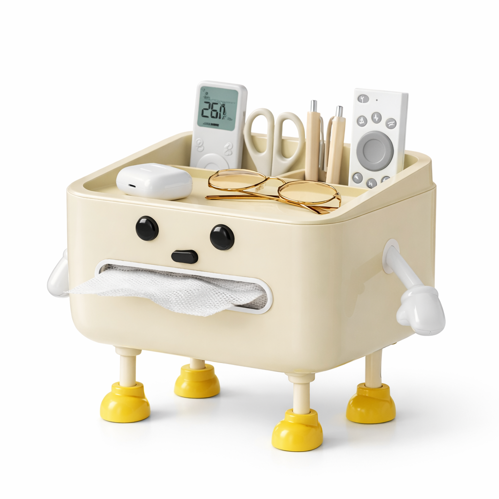 Boîte de Rangement Décorative Crème