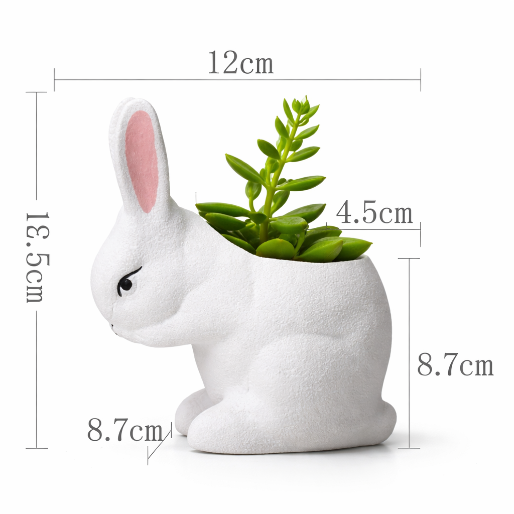 Pot de Fleurs Lapin Décoratif en Céramique