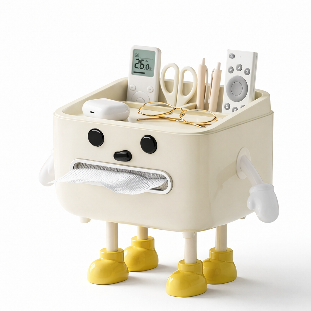 Boîte de Rangement Décorative Crème