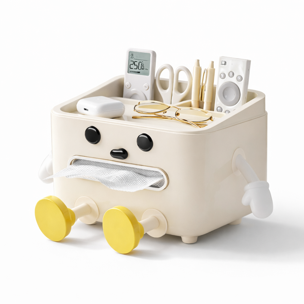 Boîte de Rangement Décorative Crème