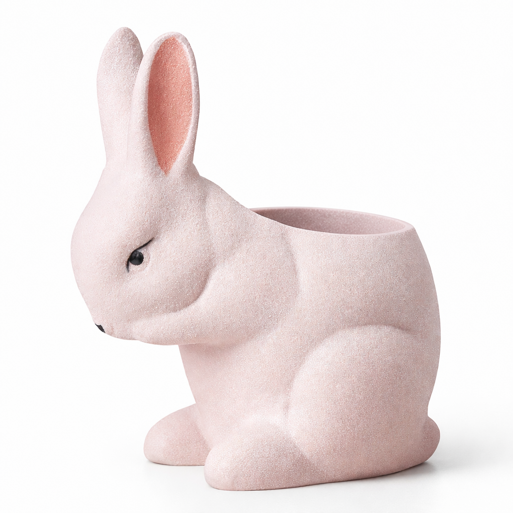 Pot de Fleurs Lapin Décoratif en Céramique
