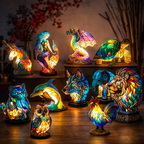 Lampe LED 3D Animaux Décorative en Résine