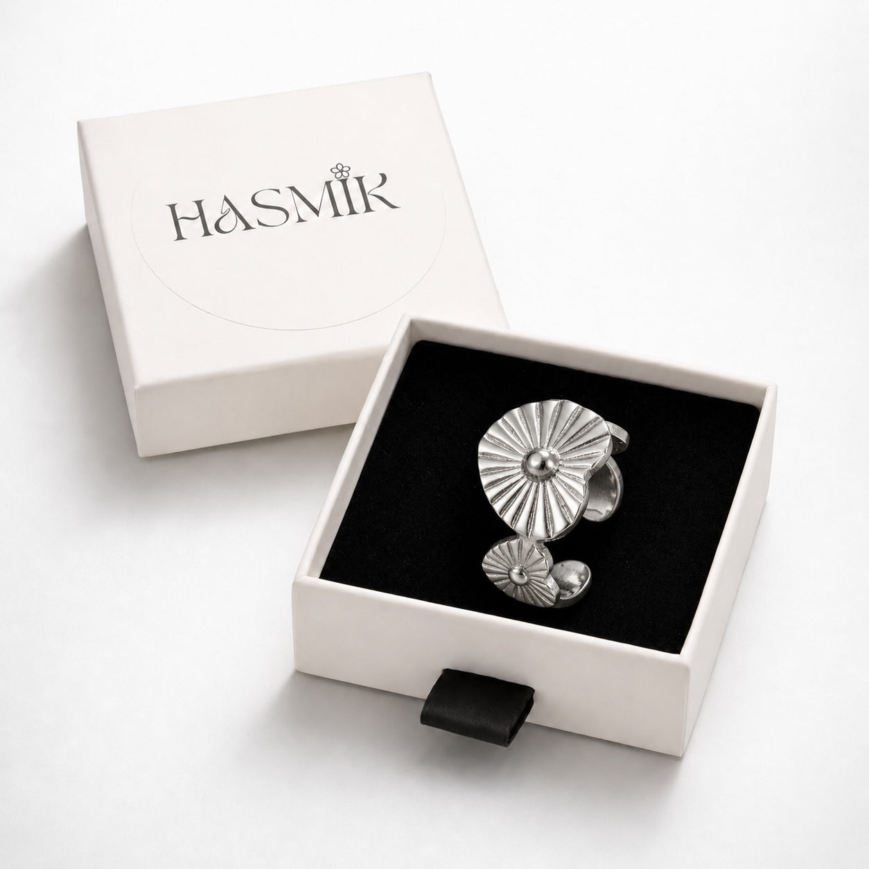 Bague coeur soleil