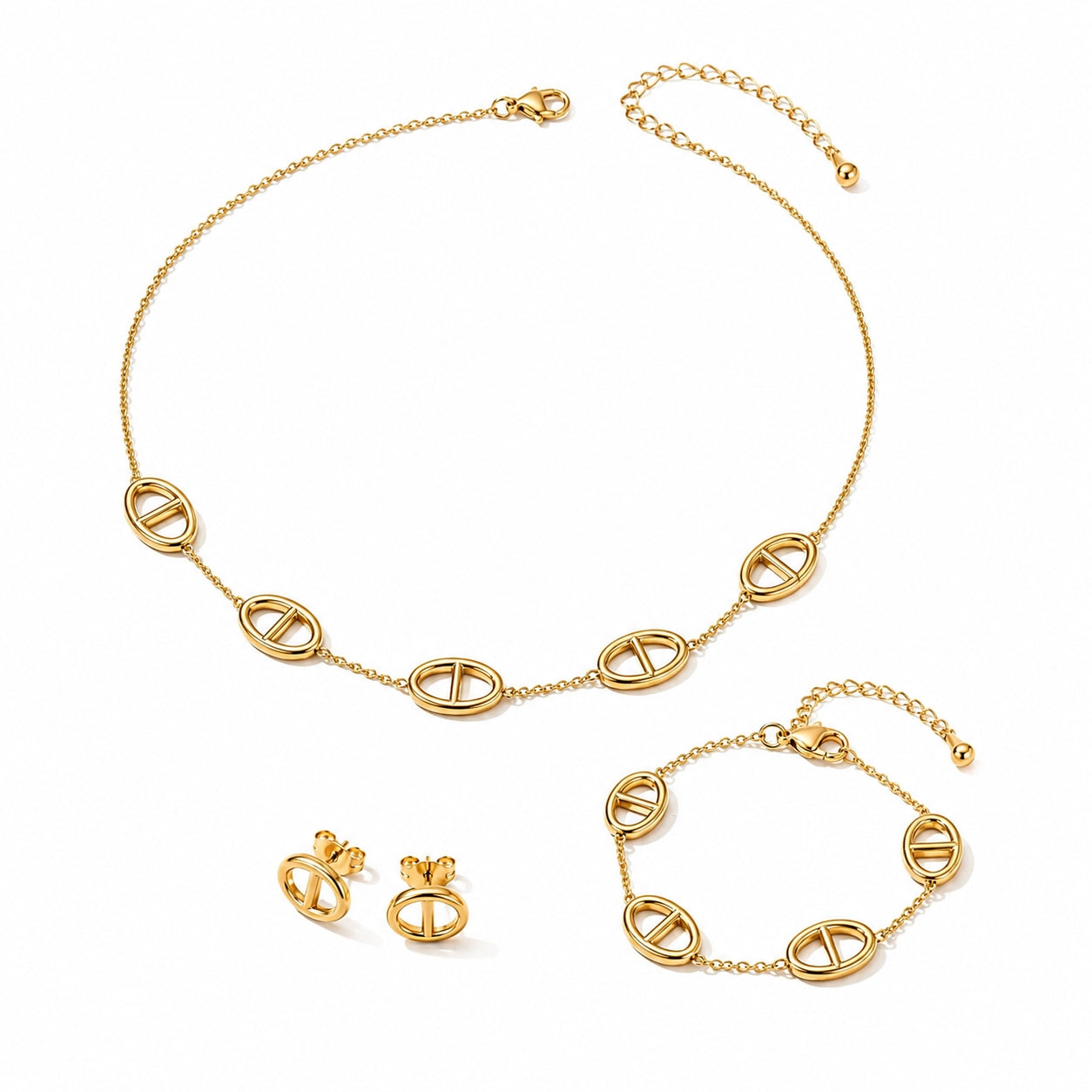 Parure Ovale Dorée