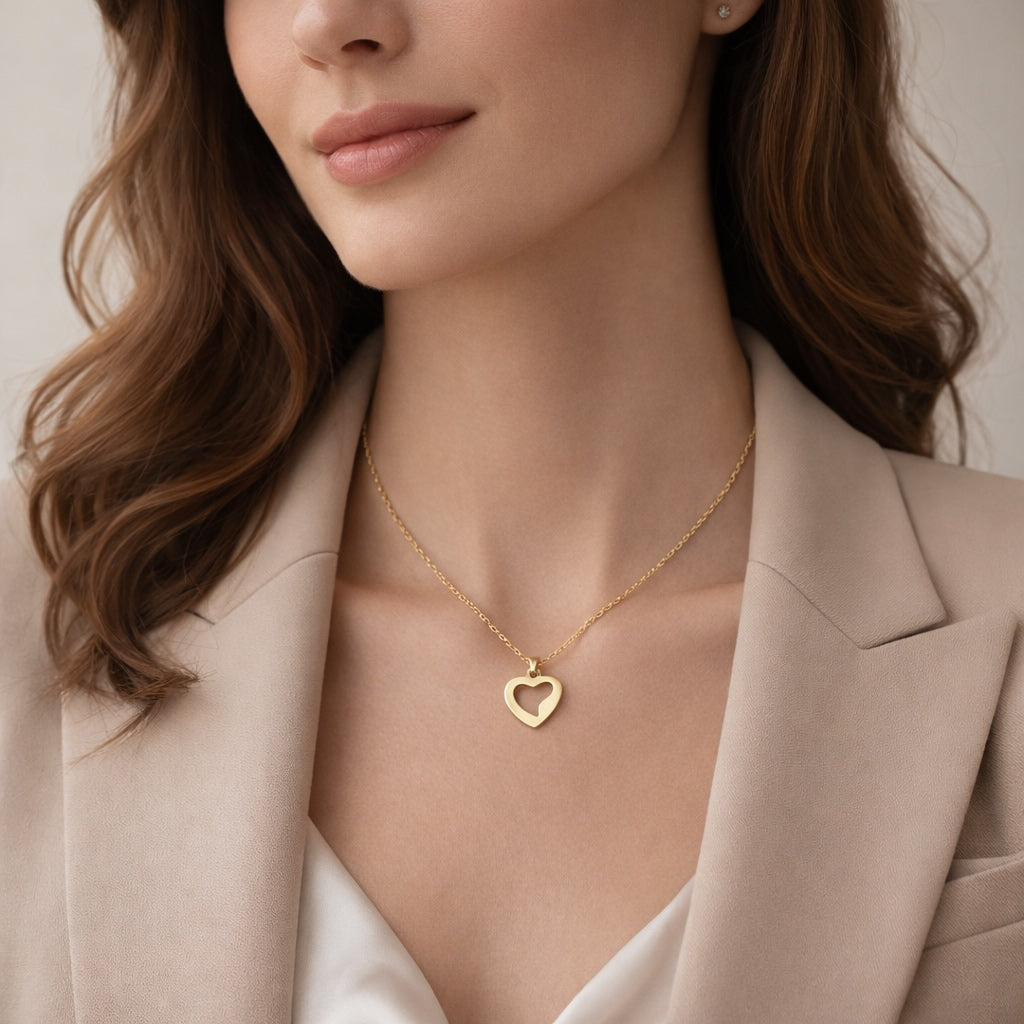 Collier Cœur Ajouré