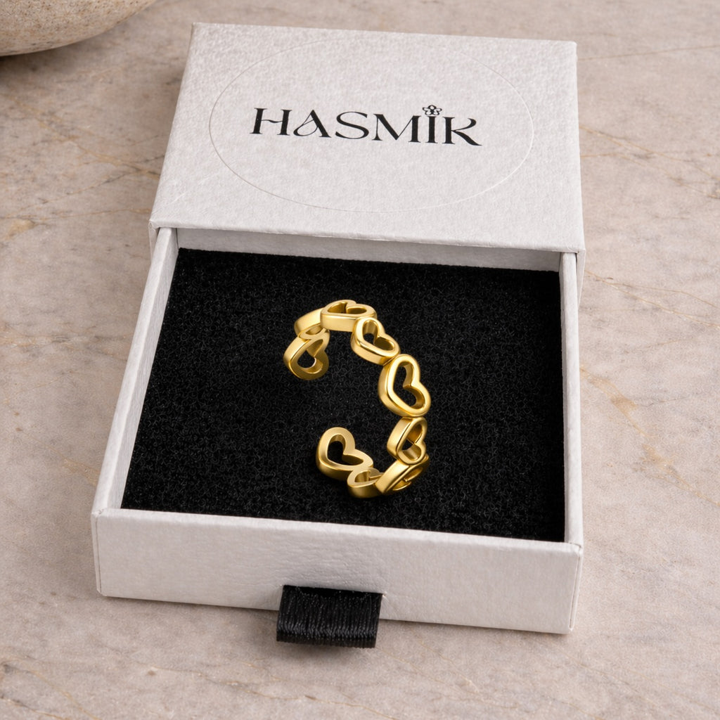 Bague cœur fine
