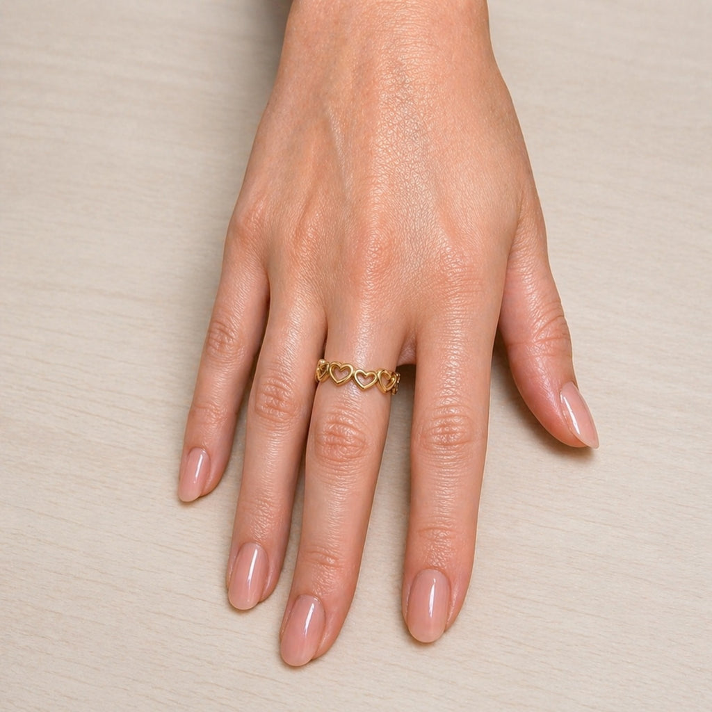 Bague cœur fine