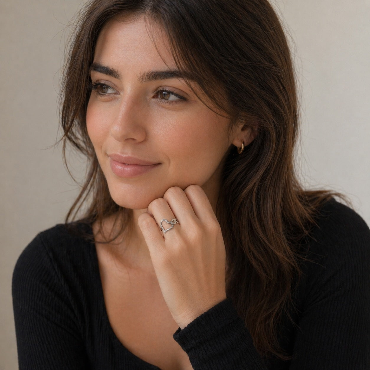 Bague Cœur Perlé