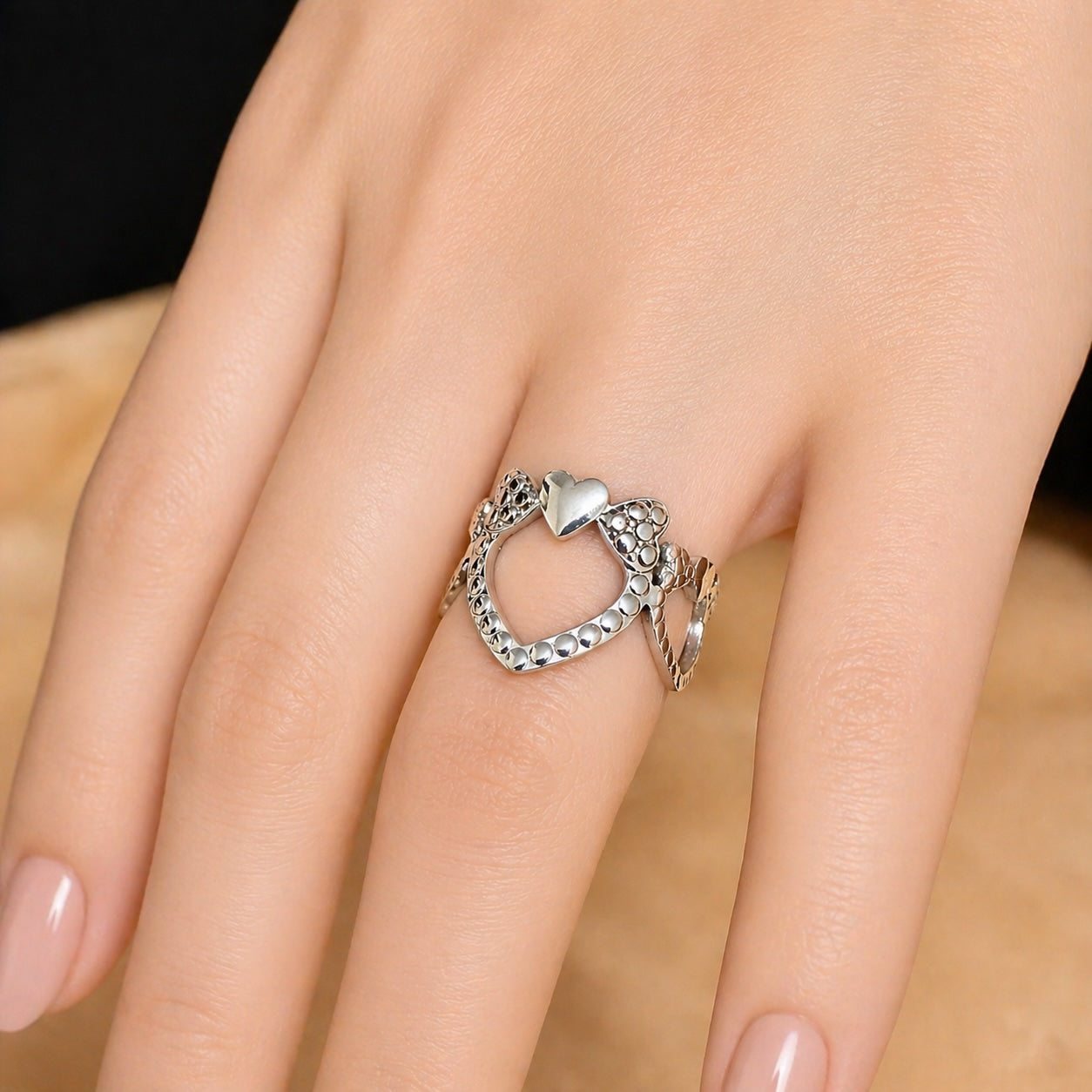 Bague Cœur Sculpté