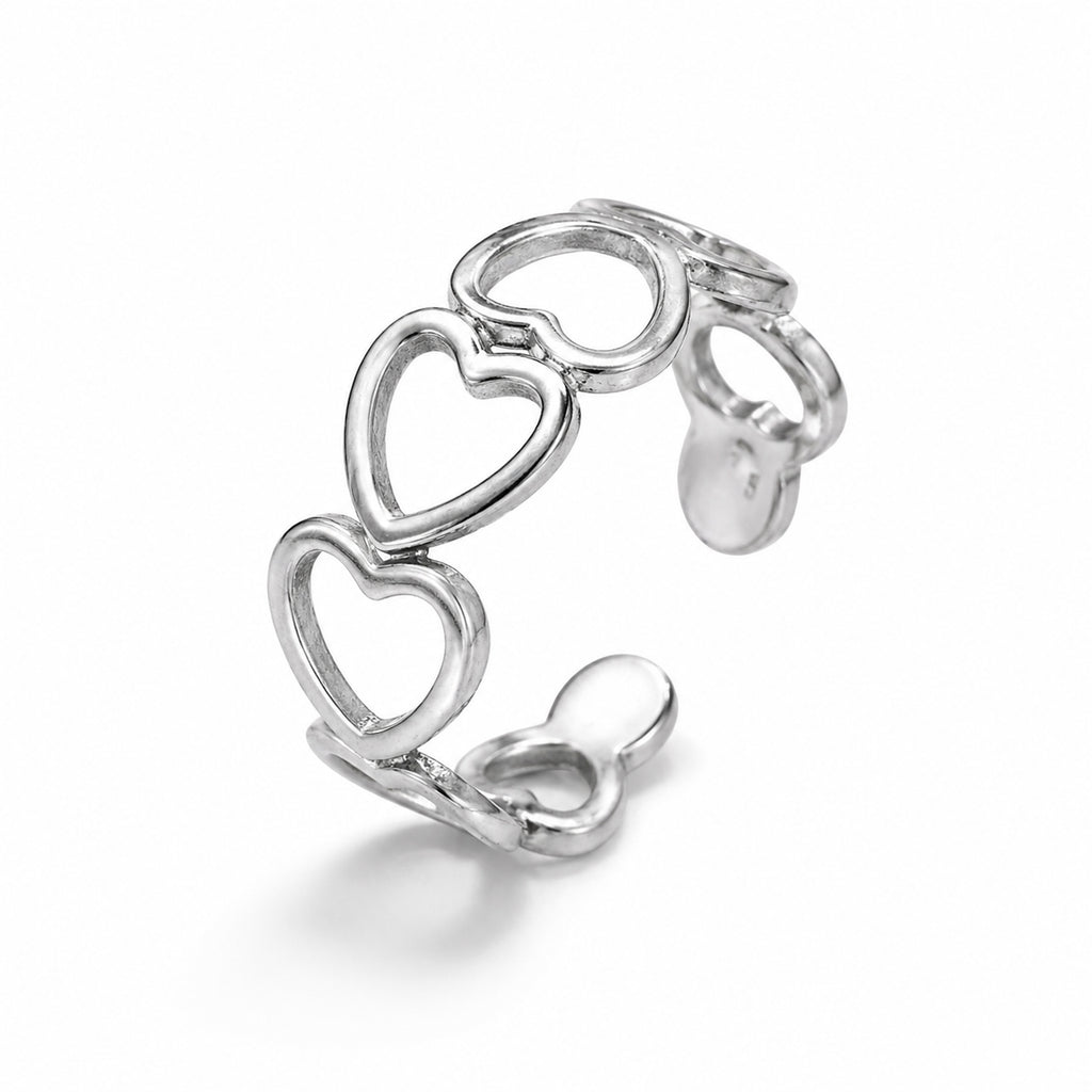 Bague coeurs ouverts
