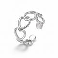Bague coeurs ouverts