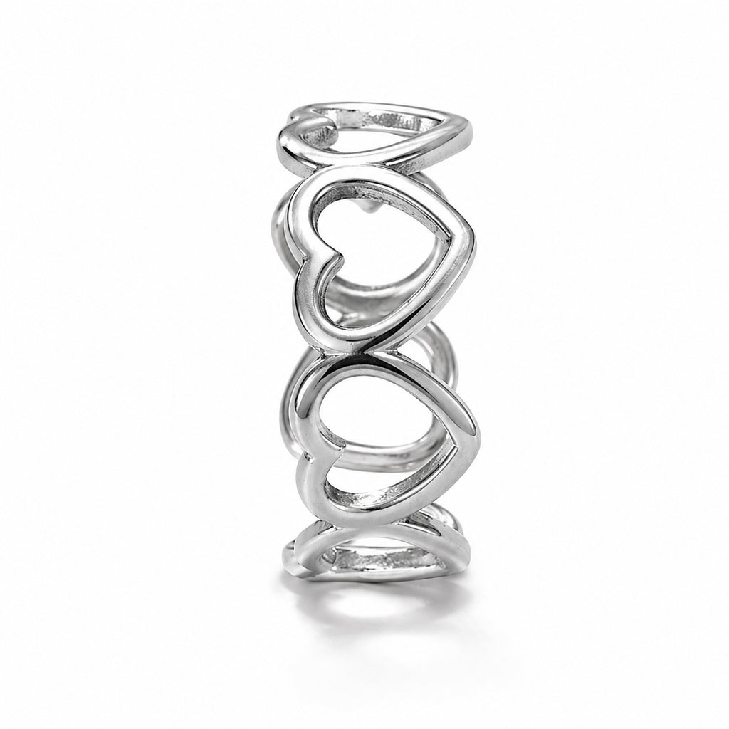 Bague coeurs enchaînés