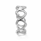 Bague coeurs enchaînés