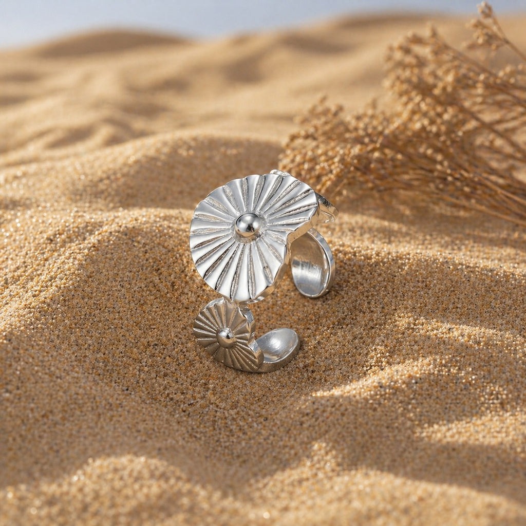 Bague coeur soleil