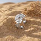 Bague coeur soleil