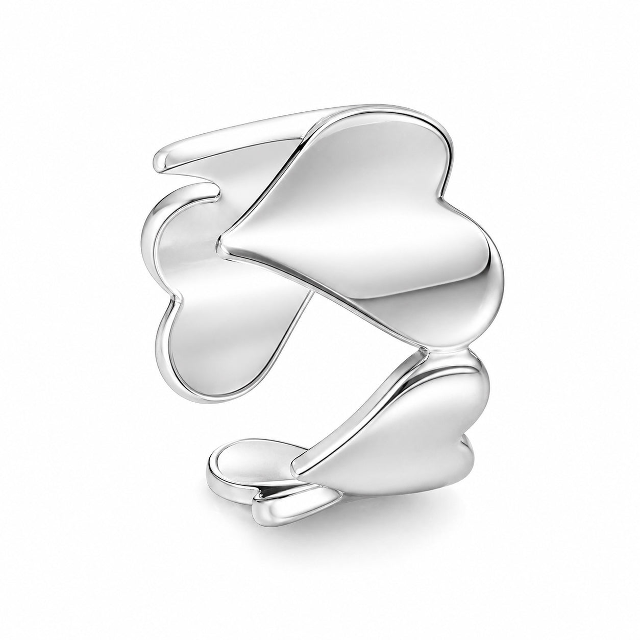Bague coeurs lisses