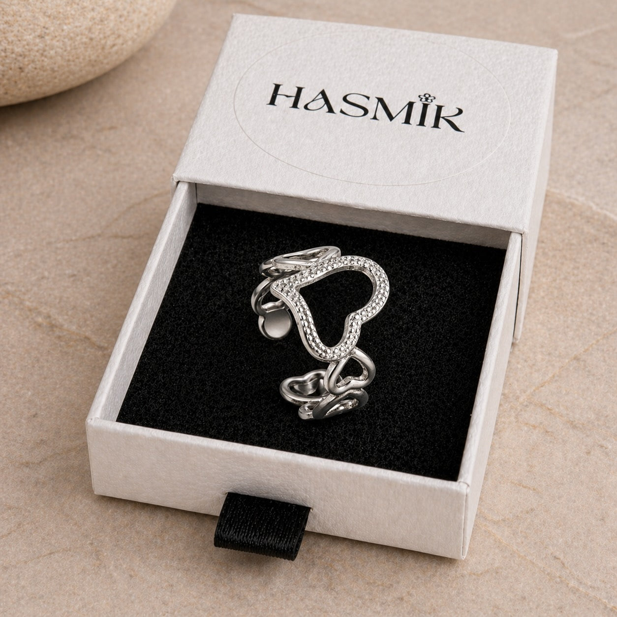 Bague Cœur Perlé