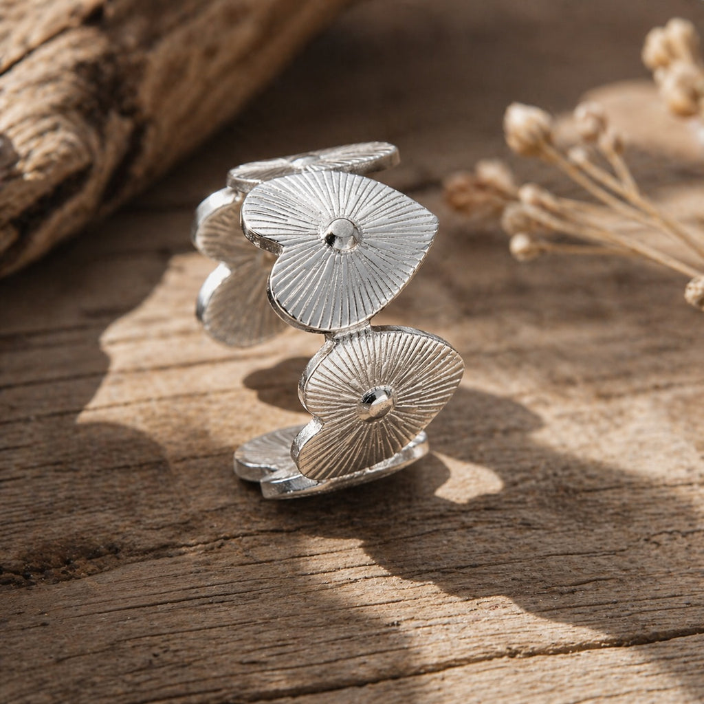 Bague Cœur Rayonnant