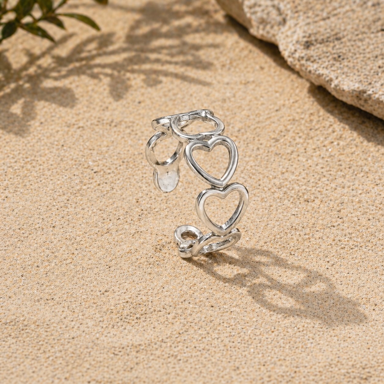 Bague coeurs ouverts