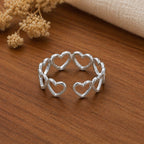 Bague coeurs enchaînés