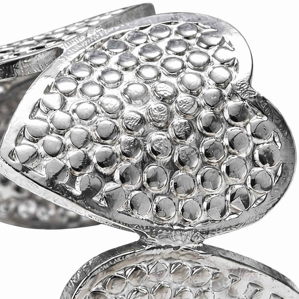 Bague coeurs texturés