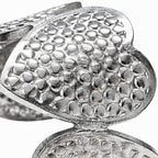 Bague coeurs texturés