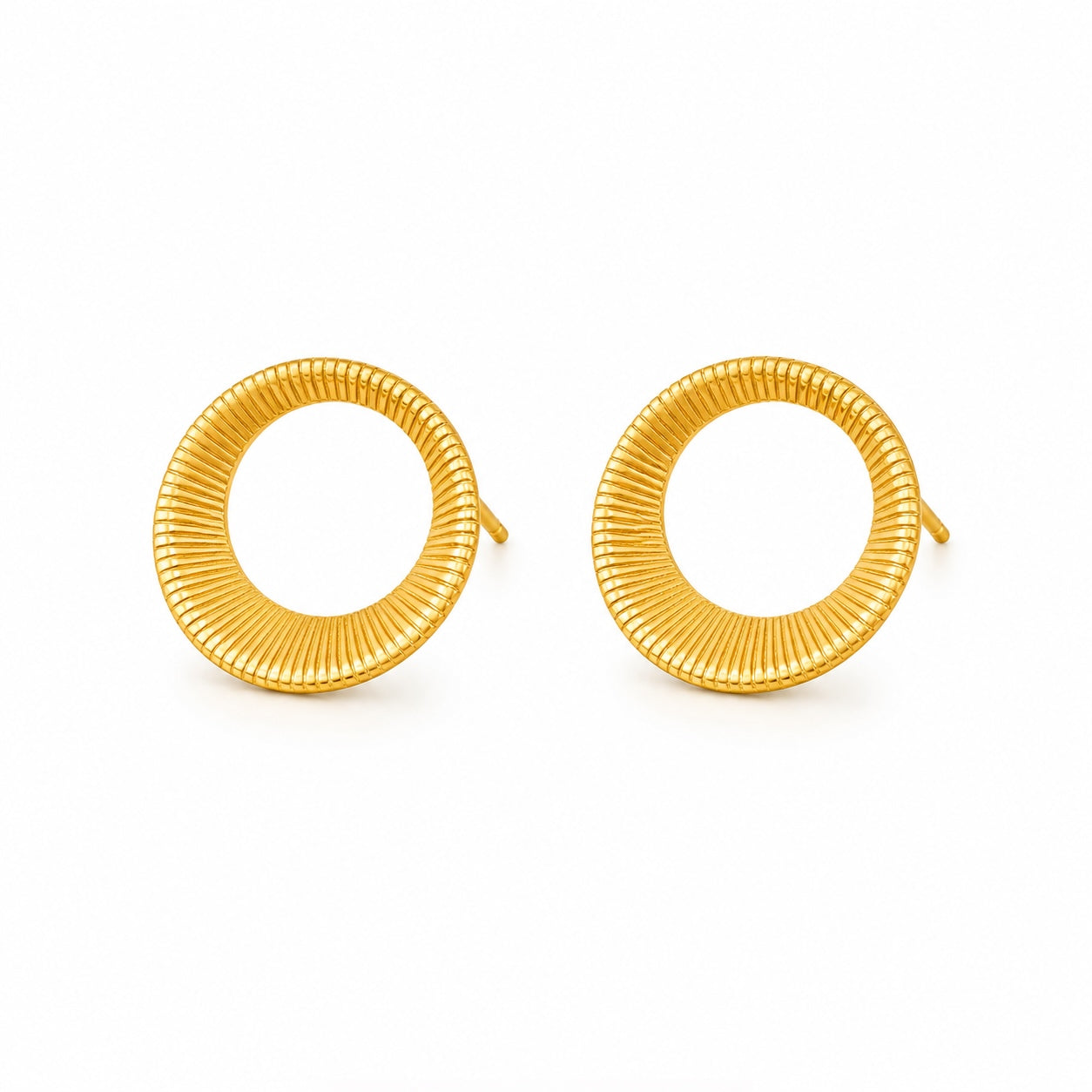 Boucles d’Oreilles Rondes Texturées