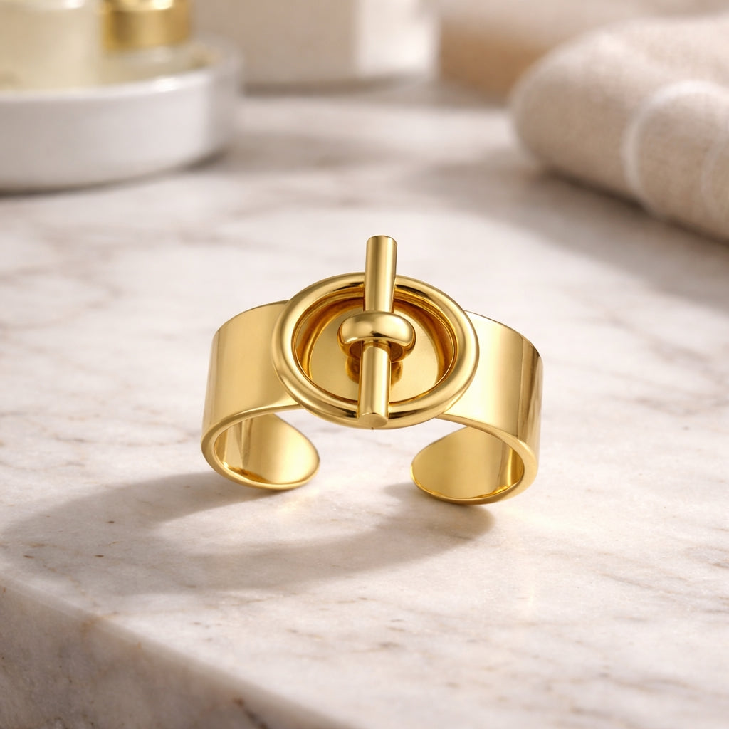 Bague Ajustable Cercle Entrelacé