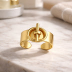 Bague Ajustable Cercle Entrelacé