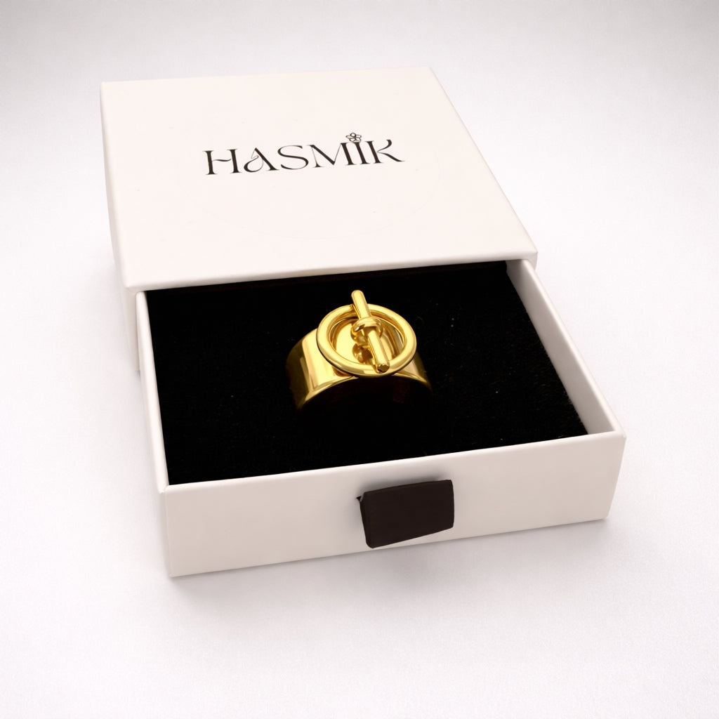 Bague Ajustable Cercle Entrelacé