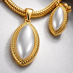 Parure Ovale Nacrée Dorée