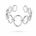 Bague Ajustable Argentée – Cercles Entrelacés