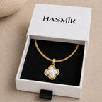 Collier Trèfle Nacre Doré