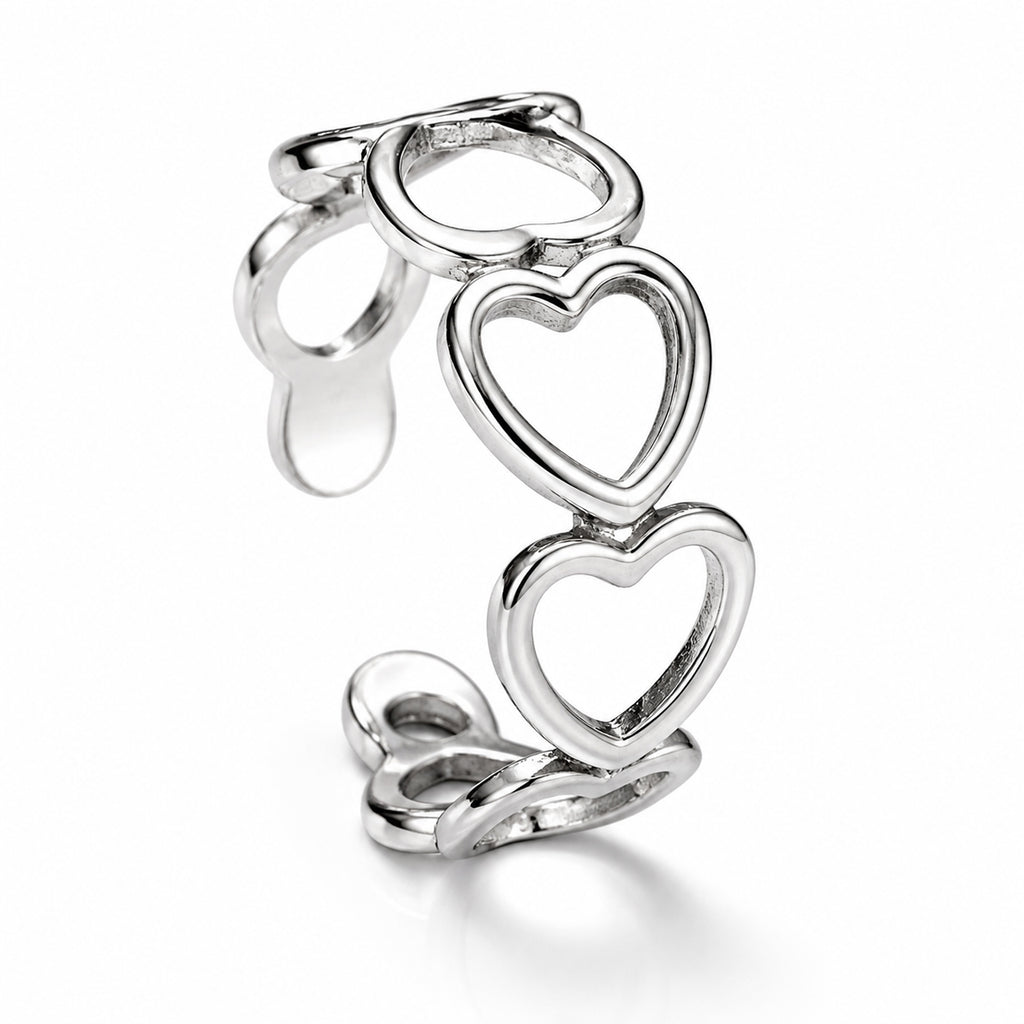 Bague coeurs ouverts