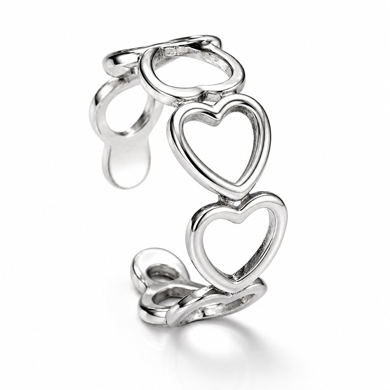 Bague coeurs ouverts