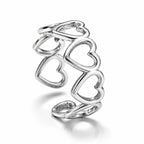Bague coeurs enchaînés