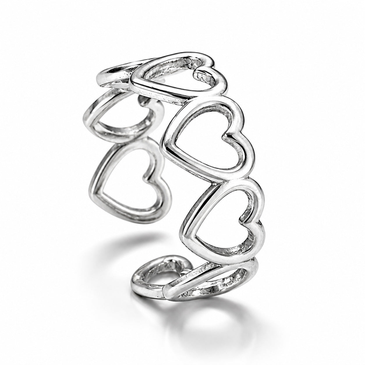 Bague coeurs enchaînés