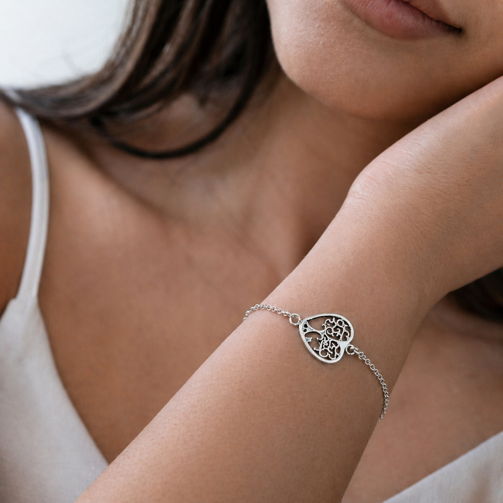 Bracelet Cœur Filigrané