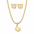 Parure Papillon Nacrée Dorée
