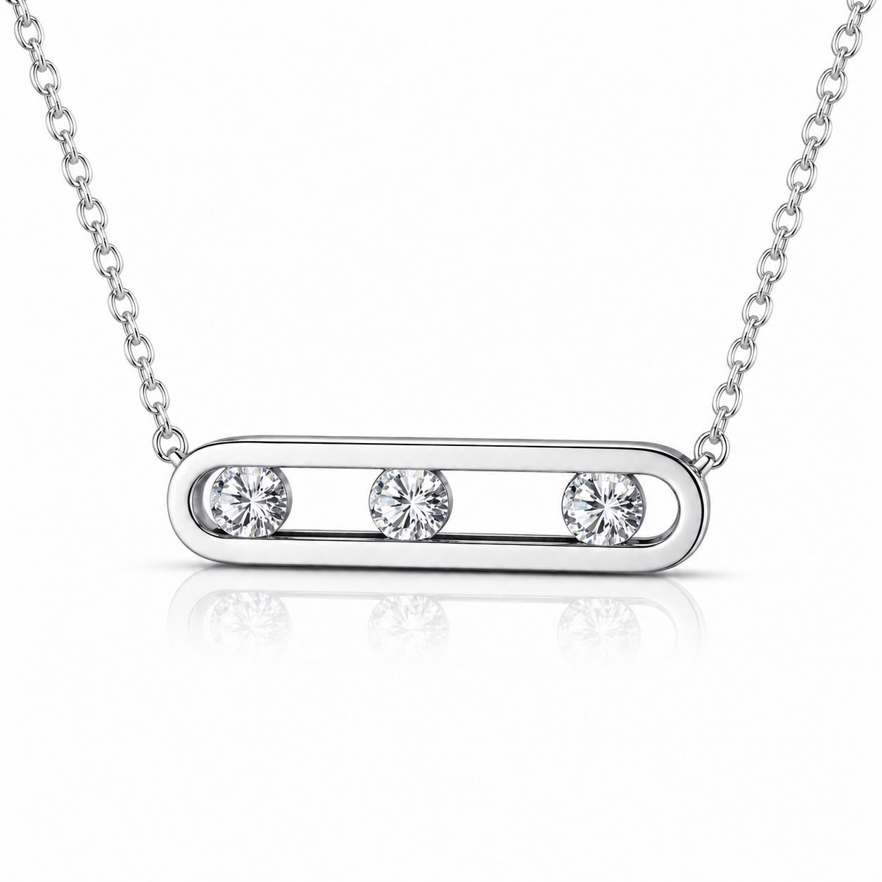 Bracelet Barre Cristaux Argenté