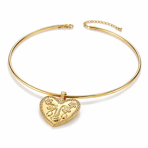 Collier Cœur Sculptée