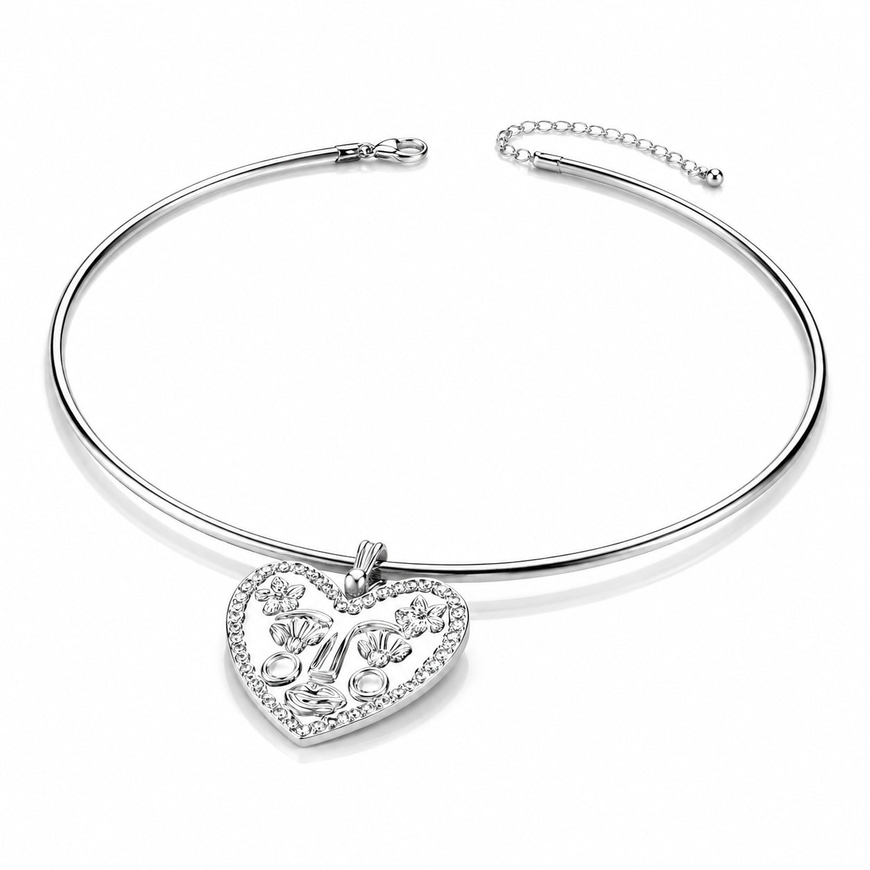 Collier Cœur Sculptée