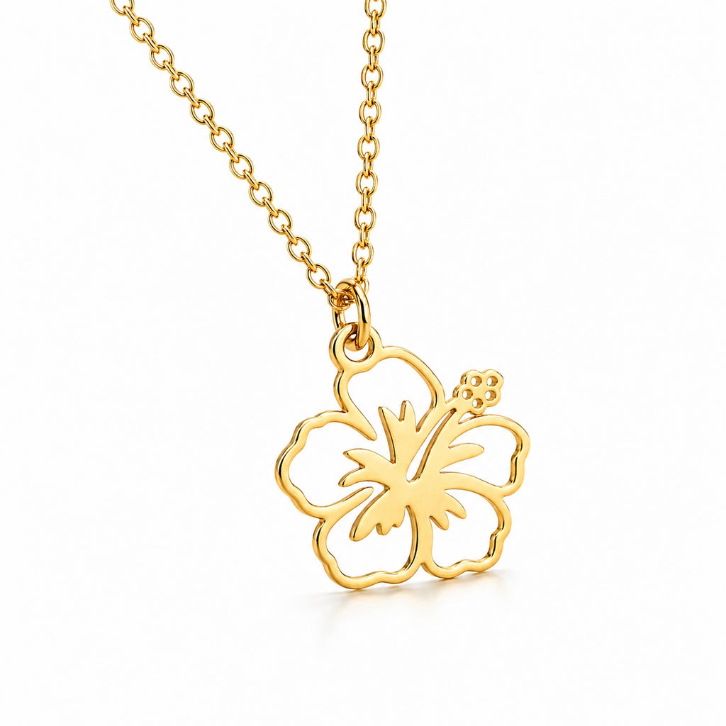 collier-fleur-hibiscus-dore-argente