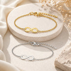 Bracelet symbole infini en acier inoxydable 