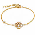 Bracelet Trèfle Zircons
