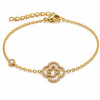 Bracelet Trèfle Zircons