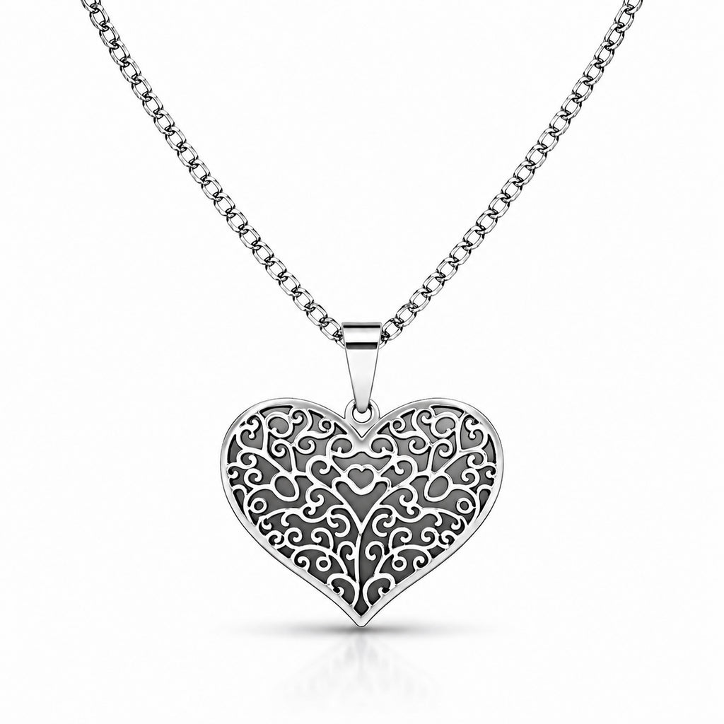 Collier Cœur Sculpté