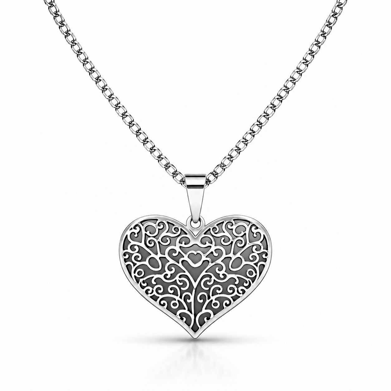 Collier Cœur Sculpté